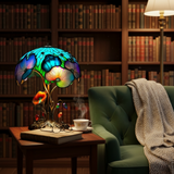 Bohemian Floral Mushroom Table Lamp