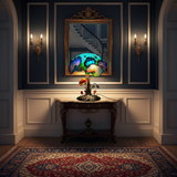 Bohemian Floral Mushroom Table Lamp