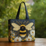 Handcrafted Bag - Bee Design with Daisies and Stars