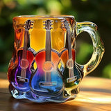 Handcrafted Mug Featuring 3D Guitar Design