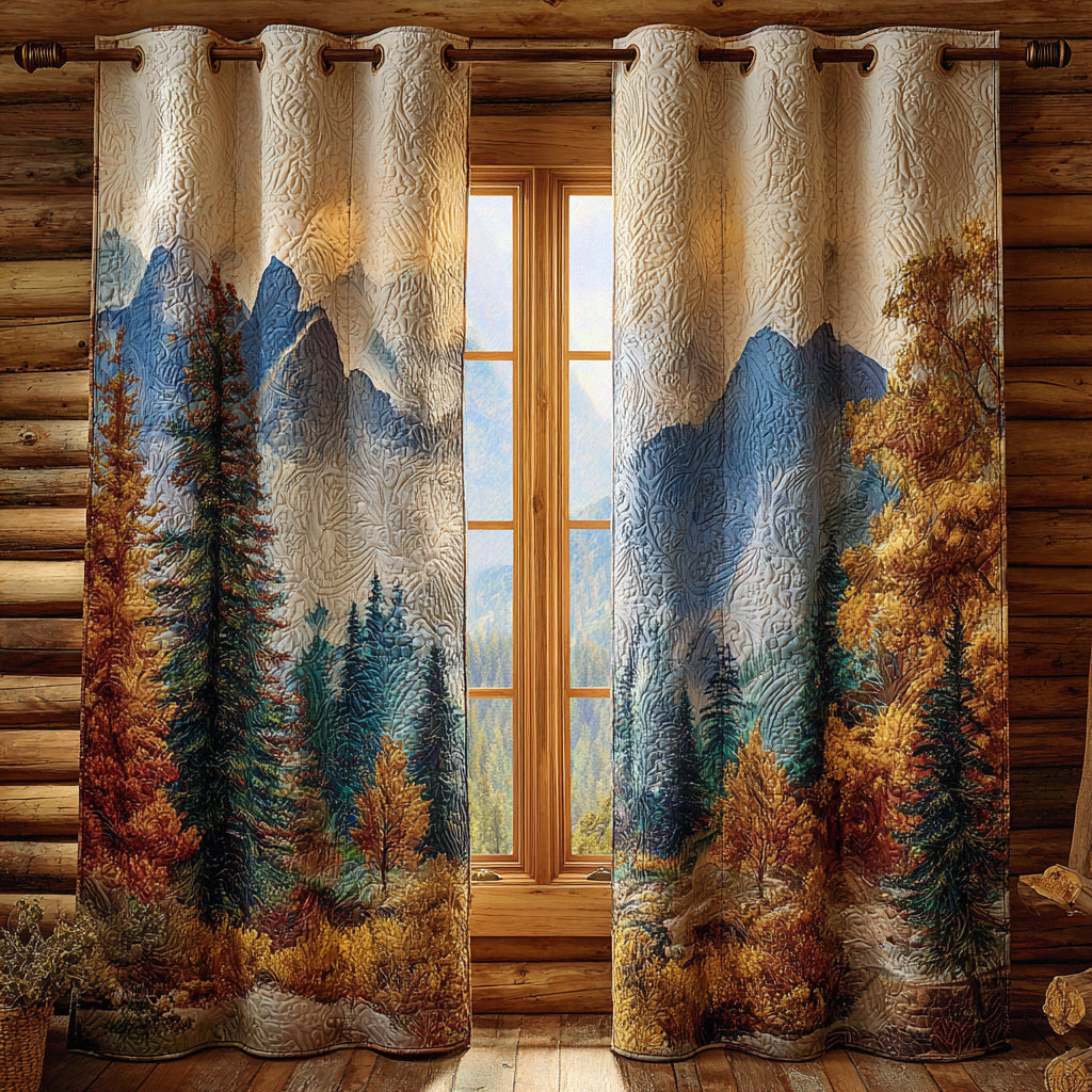 Allie - Quilted Curtains Forest Landscape