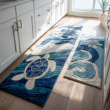 Amaya - 2-Piece Kitchen Mat Set - Calm Waters