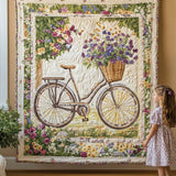 Andi - Textile Wall Art - Bicycle Flowers