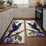 Athena - 2-Piece Kitchen Mat Set - Elegant Hummingbird