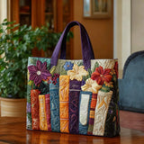 Book Lover's Quilted Tote Bag