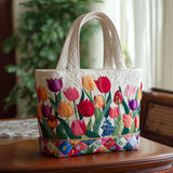 Tulip Garden Quilted Tote