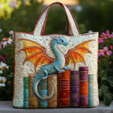 Emerald Dragon Quilted Book Keeper Bag