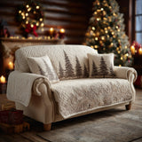 Bexlyn - Quilted Sofa Cover Forest Calm