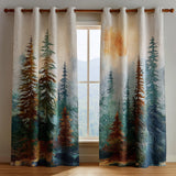 Devon - Quilted Curtains - Misty Forest