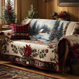 Elaine - Quilted Sofa Cover Festive Pattern