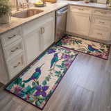 Ellie - 2-Piece Kitchen Mat Set - Hummingbird at Dusk