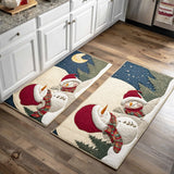 Gabriela - 2-Piece Kitchen Mat Set - Snowy Winter Cheer