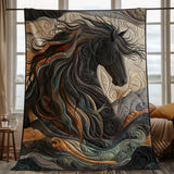 Greer - Quilted Blanket - Dynamic Horses