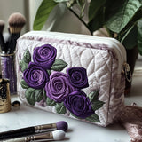 Harper - Quilted Toiletry Bag - Elegant Florals