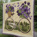 Hilary - Textile Wall Art - Bicycle Bouquet