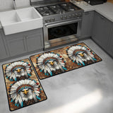Isabella - 2-Piece Kitchen Mat Set - Natural Feathers