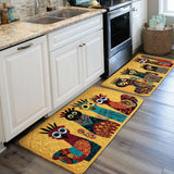 Kora - 2-Piece Kitchen Mat Set - Farmhouse Chickens