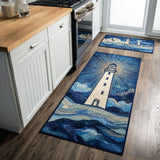 Leila - 2-Piece Kitchen Mat Set - Morning Lighthouse