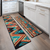 Margot - 2-Piece Kitchen Mat Set - Golden Plaid