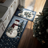 Maya - 2-Piece Kitchen Mat Set - Snowman