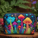 Millie - Quilted Toiletry Bag - Peace Mushrooms