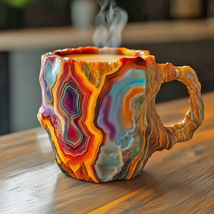 Mineral Coffee Mugs with Crystal Infusion