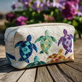 Montana - Quilted Toiletry Bag - Maritime Waves