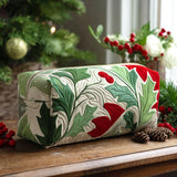 Pearl - Quilted Toiletry Bag - Embroidered Holly Motif