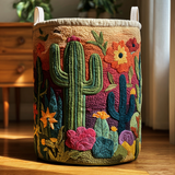 Quilted Laundry Basket - Cactus Horizon