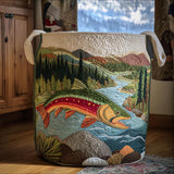 Quilted Laundry Basket - Calm Stream