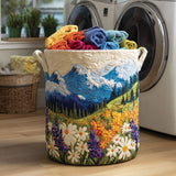 Quilted Laundry Basket - Flower Valley