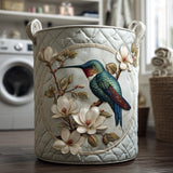 Quilted Laundry Basket - Hummingbird in Lace