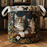 Quilted Laundry Basket - Paws in the Garden