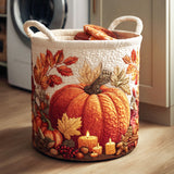 Quilted Laundry Basket - Pumpkin