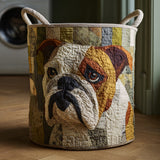 Quilted Laundry Basket - Rustic Bulldog