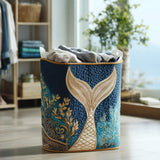 Quilted Laundry Basket - Sparkling Tides