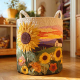 Quilted Laundry Basket - Sunflower II