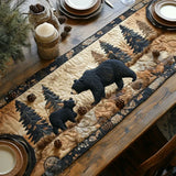 Quilted Table Runner - Family of Black Bears