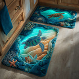 Roselyn - 2-Piece Kitchen Mat Set - Serene Tide