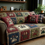 Roxana - Quilted Sofa Cover Paws and Heart
