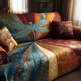 Story - Quilted Sofa Cover Horizon Gold