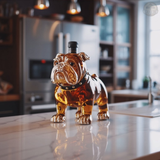 Bulldog-Themed Whiskey Flask