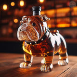 Bulldog-Themed Whiskey Flask
