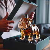 Bulldog-Themed Whiskey Flask