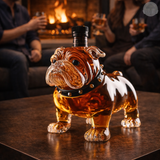 Bulldog-Themed Whiskey Flask