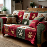 Winona - Quilted Sofa Cover with Legs Christmas