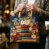 Floral Print Artisan Tote with Book Pockets