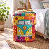 Quilted Laundry Basket - Hippie Style